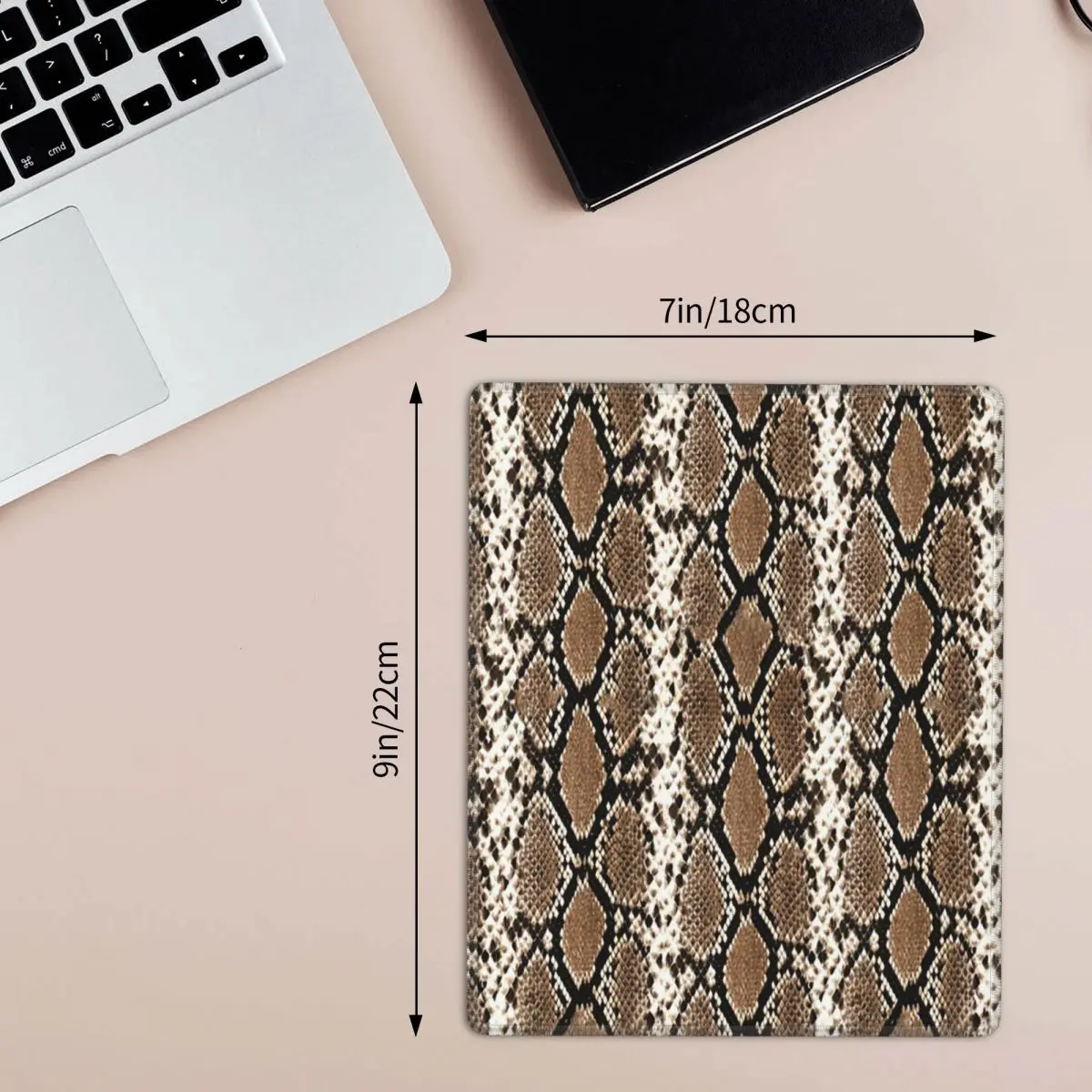 Python Skin, Snake Pattern Mouse Pad Computer Keyboard Mouse Mat Gamer PC Laptop Desk Mat Office Accessories