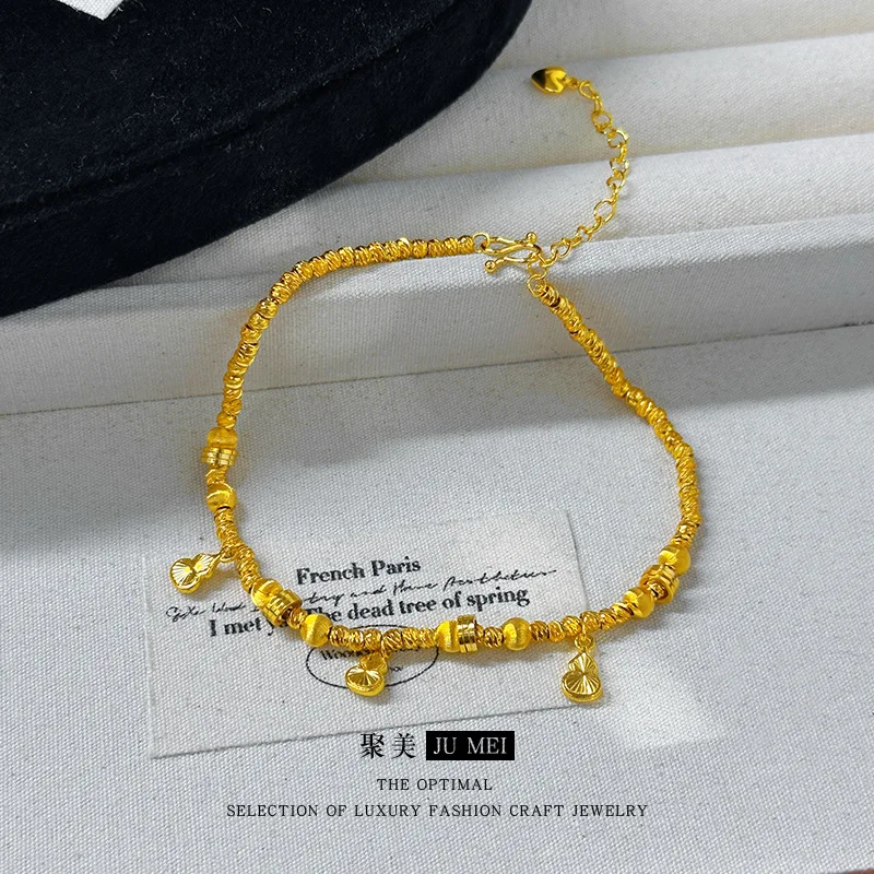 9999 24Kreal gold store same style gold women's foot chain gourd sexy women's jewelry
