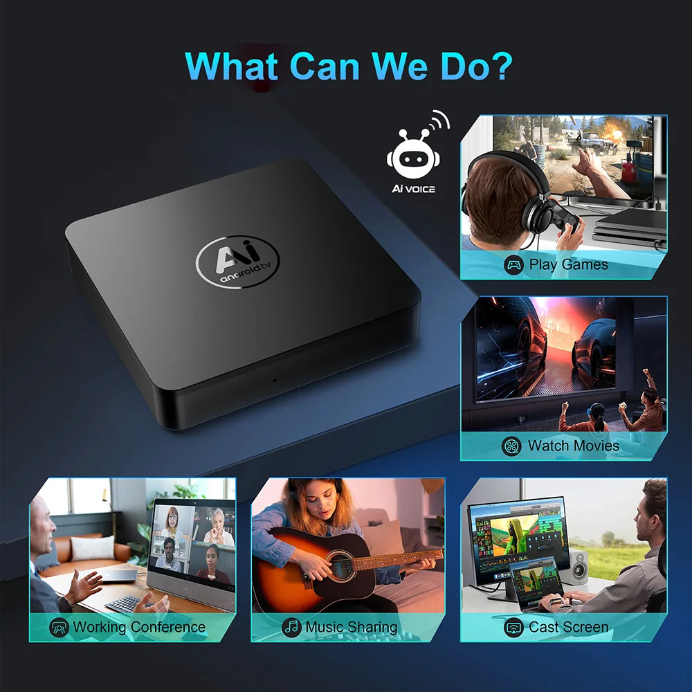 جديد CarPlay AI Box Android 15.1 Smart TV Box Wifi Wireless Android Auto المدمج في Play Store لسيارات YouTube Netflix OEM CarPlay #5