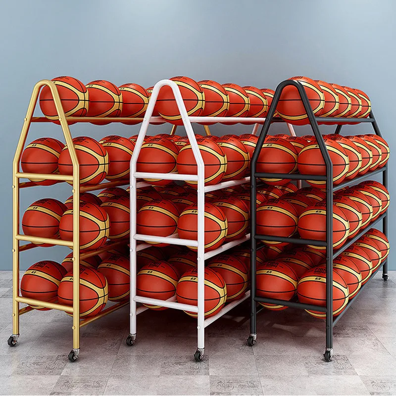 

Basketball, football storage rack, kindergarten multi-layer floor display rack, mobile black ball rack