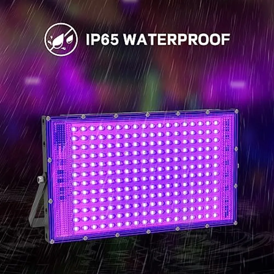 150W LED Black Light 2 Pack, Black Lights for Glow Party, Ultra Thin Black Lights Flood Lights with On/Off Switch, Glow in The