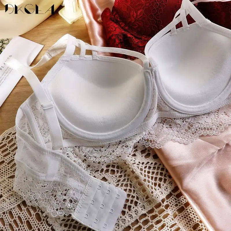 Clearance Sexy Lingerie Lace Push Up Bra Set Thick Brassiere Bandage Green Brand Women Underwear Set Size 70A 70B 70C 75A 80A