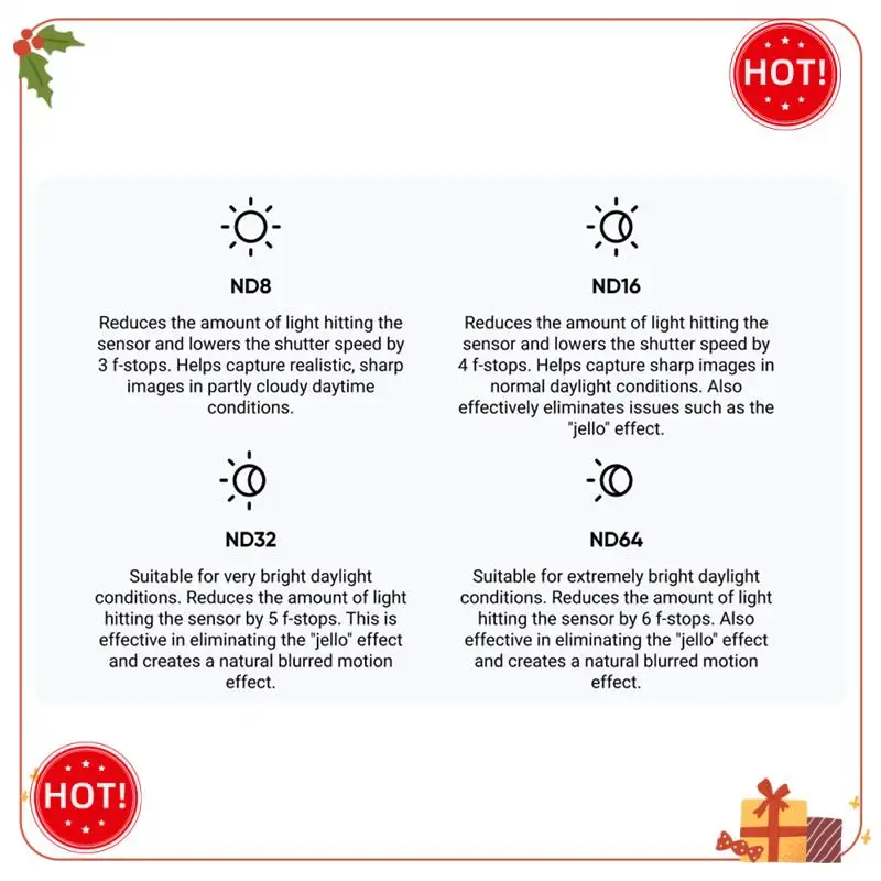 Durable-For Insta360 GO 3 ND Filter Set ND8/16/32/64 Action Camera Accessories For Insta 360 GO3