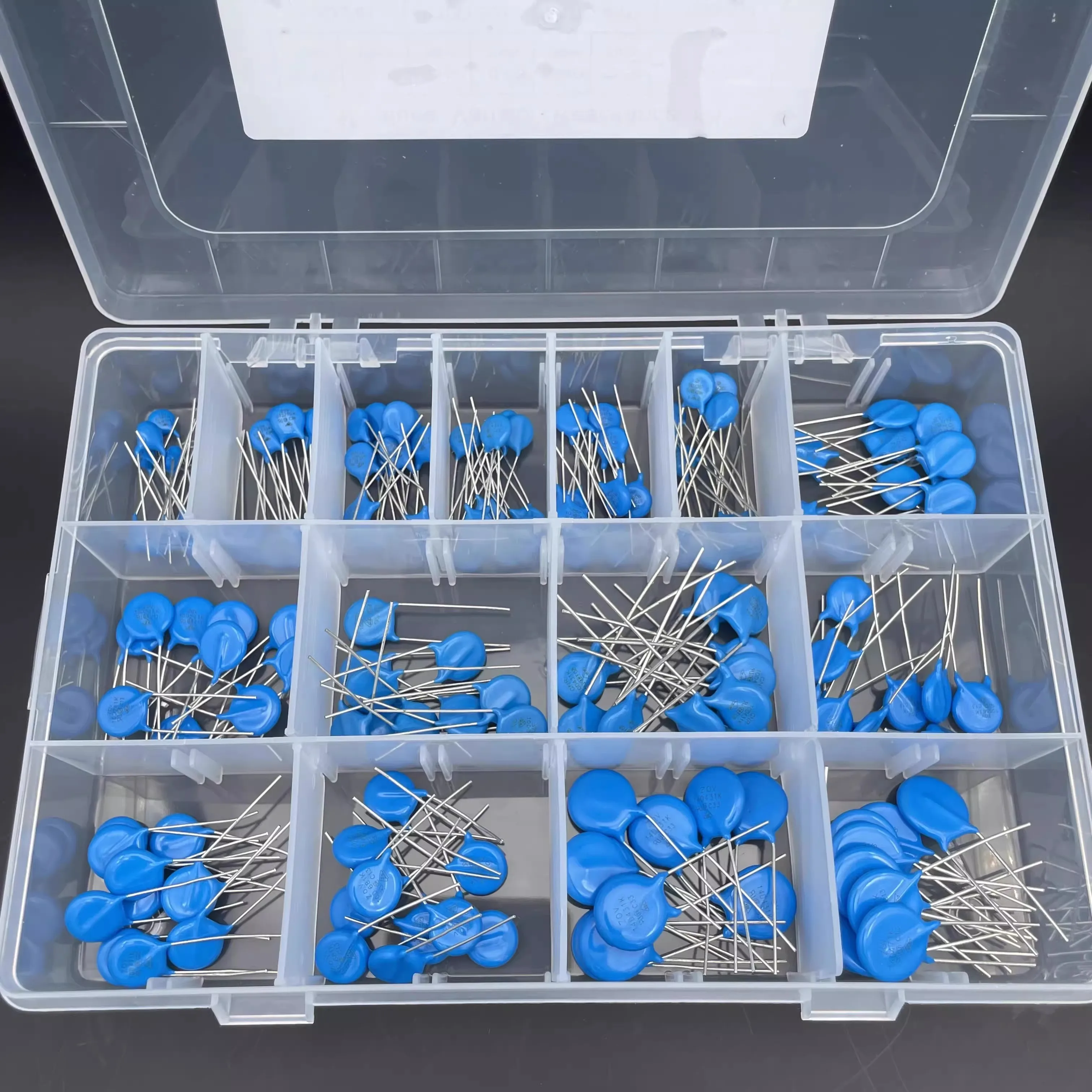150PCS Pressure-Sensitive Resistor Sample Pack 5D561 7D 10D 14D471K 15 Varieties of Specifications Commonly Used in Electronics