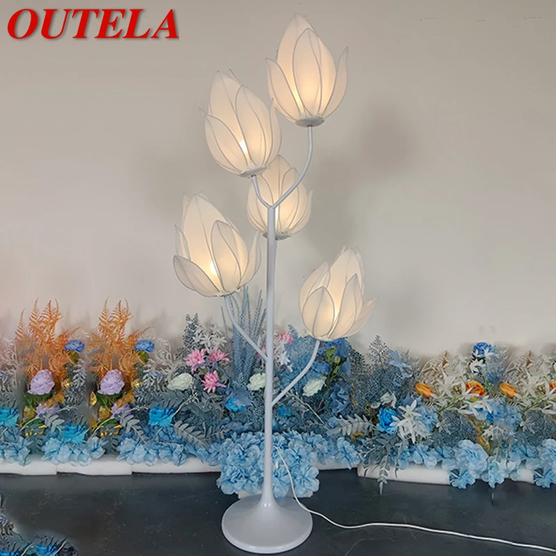 OUTELA Modern Yulan Flower Wedding Roadlight LED Light for Party Stage Road Festive Atmosphere Background Decoration