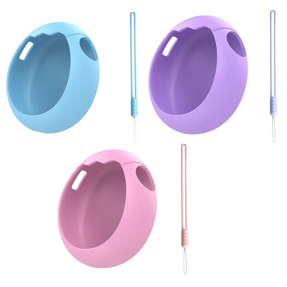 1pc Game Console Cover Solid Color For Tamagotchi For Paradise Liquid Silicone Protection Cover With Lanyard Game Console Parts