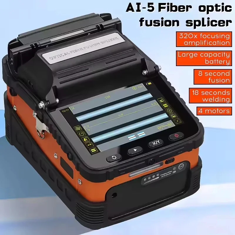 Signal Fire Optical Fiber Splicing Machine 6 Motors fusion Splicer AI-5 PRO