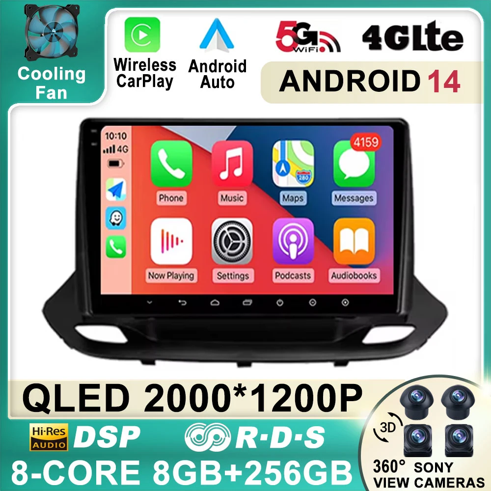 

Android 14 Car Radio Carplay For Chevrolet Menlo 2020 - 2022 Auto 4G WIFI QLED Multimedia Video Player GPS Navigation DSP NO DVD