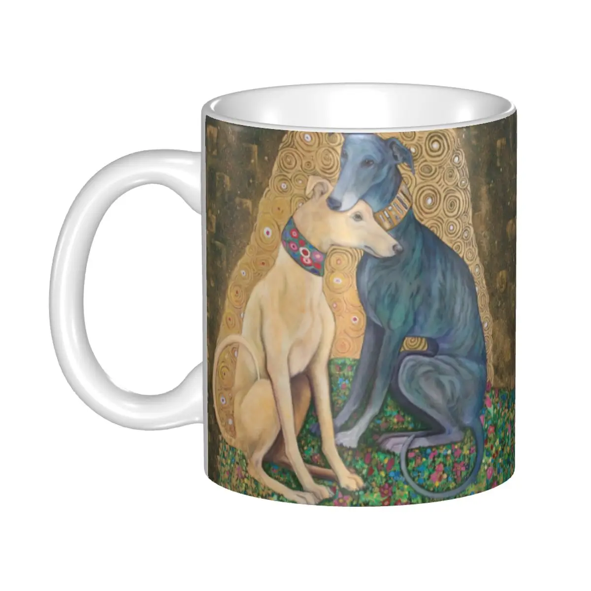 Personalized Gustav Klimt Mugs Custom The Kiss Coffee Ceramic Mug Creative Gift Men Women Outdoor Work Camping Cups And Mugs