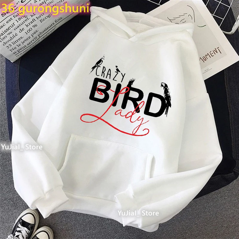 Leopard Parrot Cockatiel Print Cap Hoodie Women Funny Bird Lover Sweatshirt Femme Long-Sleeved Winter/Spring/Autumn Tracksuit