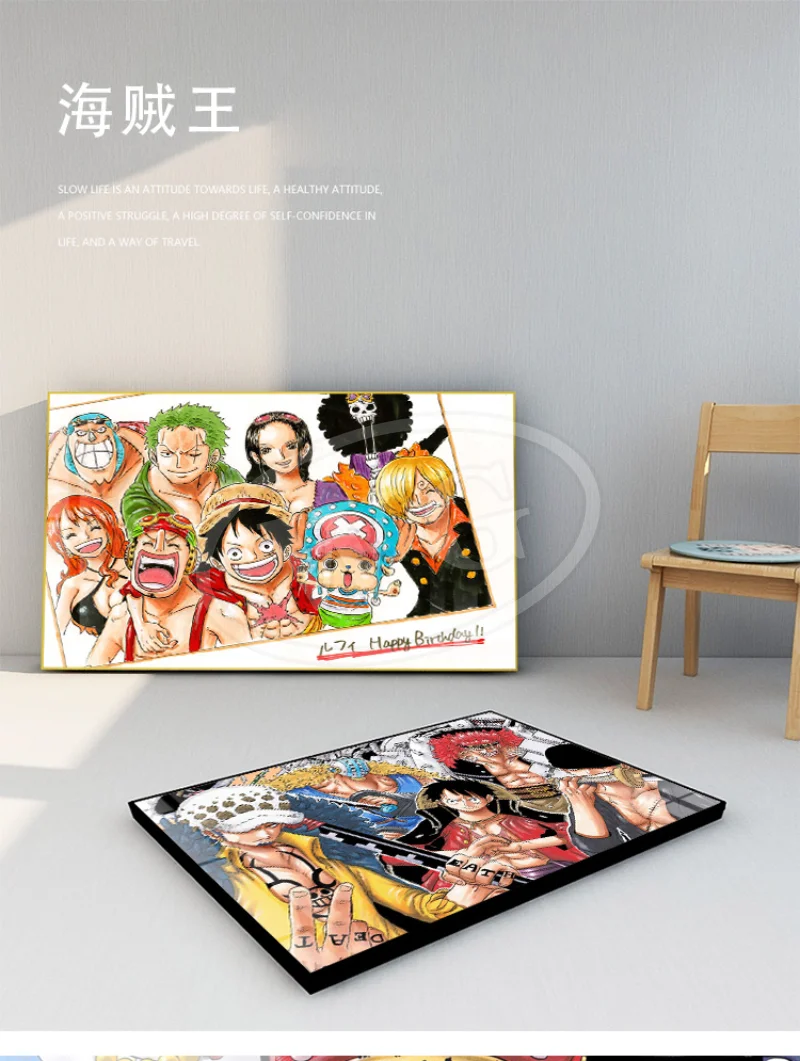 Personagens de desenhos animados de uma peça Macaco D. Luffy Roronoa Zoro Vinsmoke Sanji imagem decoração de parede pintura presente de Natal