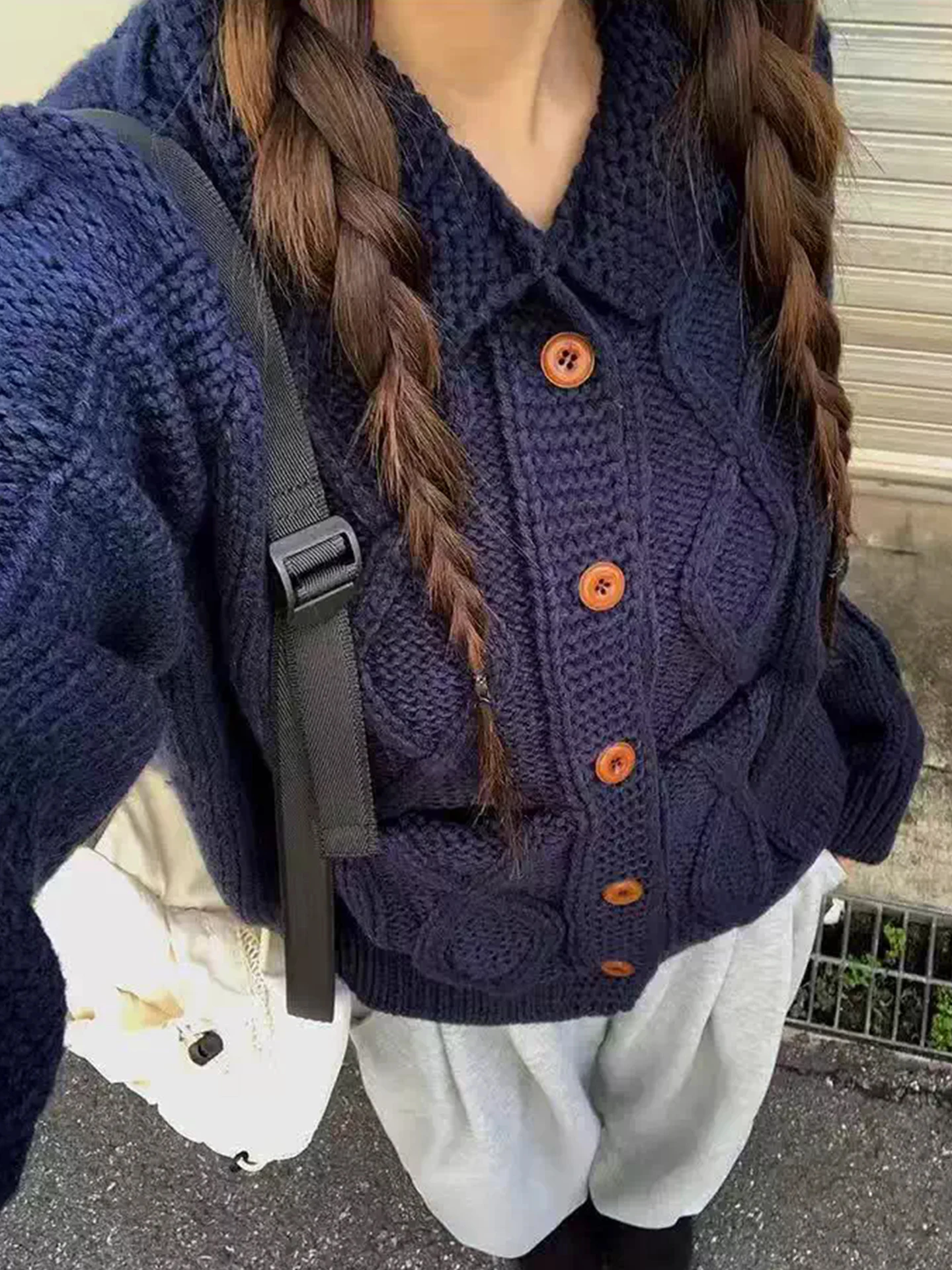 تصميم الإحساس الماس نمط محبوك سترة مفتوحة سترة المرأة الخريف جديد Sle تنوعا التخسيس الأعلى #4