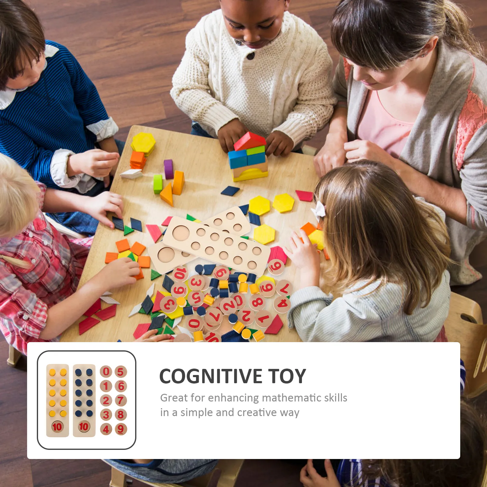 

1 set 1 Set Number Matching Playset Counting For Kids Early Education Math Teaching Aid Classroom Supplies Calculation Playset