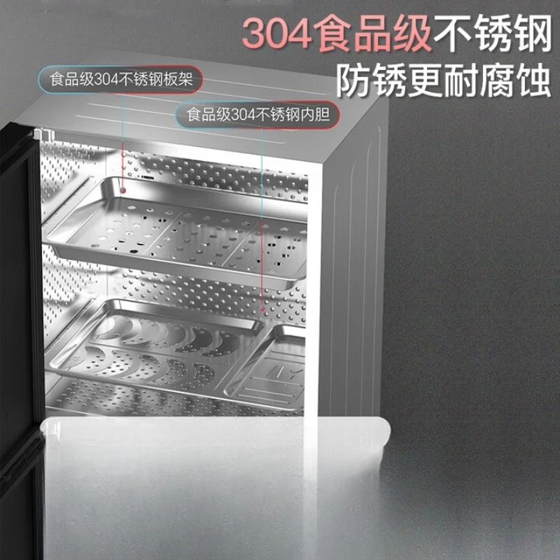 خزانة التطهير 304 رف أطباق سميك من الفولاذ المقاوم للصدأ، لوحة تسخين ذكية، جميع النجوم لأعلى ولأسفل، منزلية #4