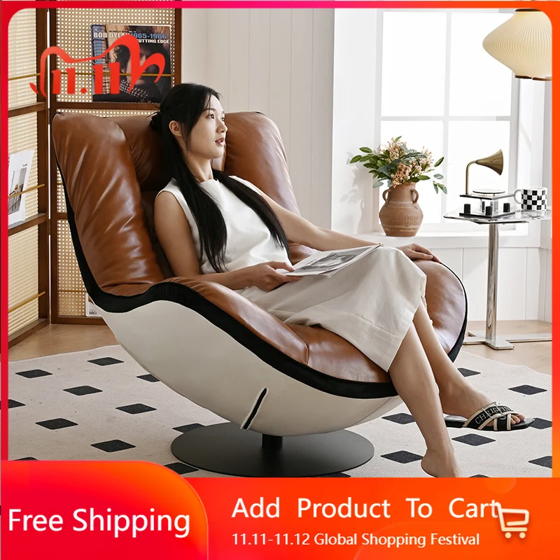 

Leather Sofa Living Room Chairs Office Gaming Mobile Luxury Designer Chairs Individual Comfortable Poltrona Library Furniture