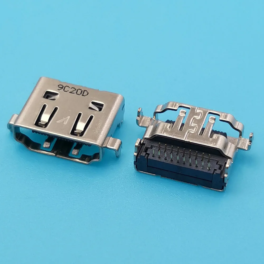 2pcs HDMI-compatible Port Connector 19PIN HD Port  Plug Female Socket USB HD Connector PCB motherboards Jack For Asus K431J