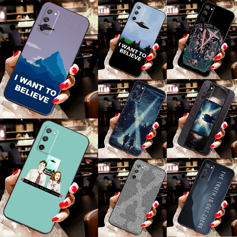 The X Files I want to believe Phone Case For Samsung Galaxy S23 S22 Ultra S20 S21 FE S8 S9 S10 Note 10 Plus Note 20 Ultra