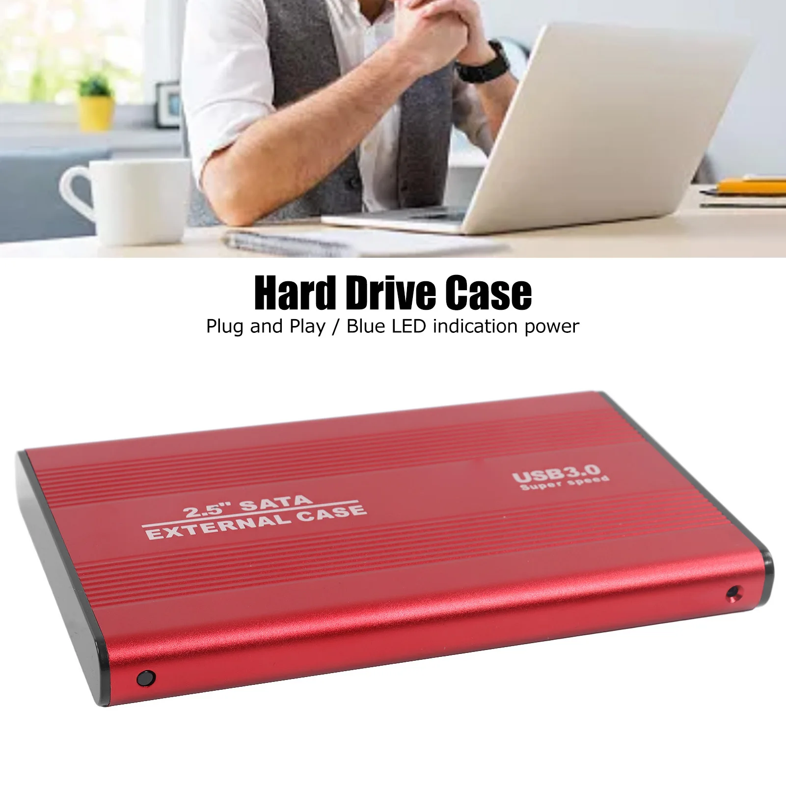 

2.5in Hard Drive Enclosure USB 3.0 Port Hot Swappable Hard Drive Enclosure 5Gbps for Desktop Computer for Laptop