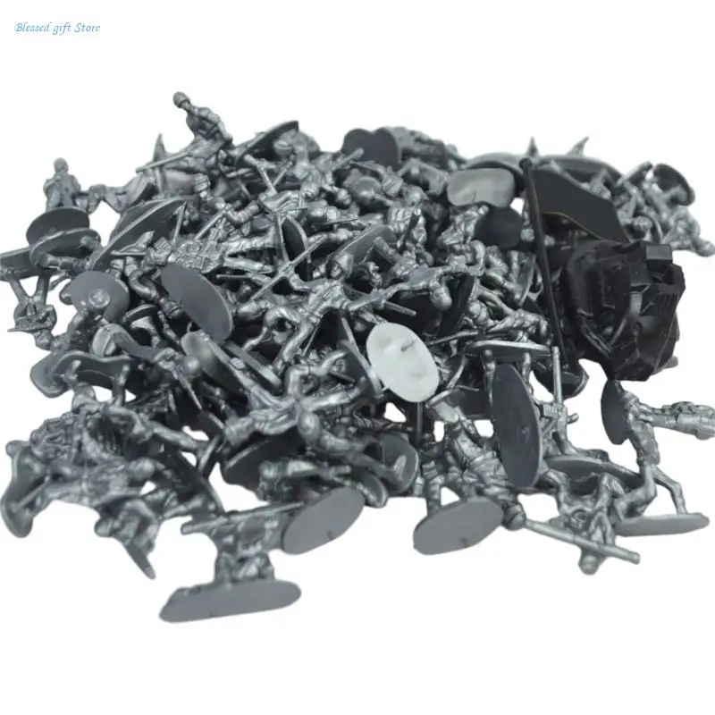 100PCS Mini Static Small Soldier Person Military Model Plastic Soldier Toy