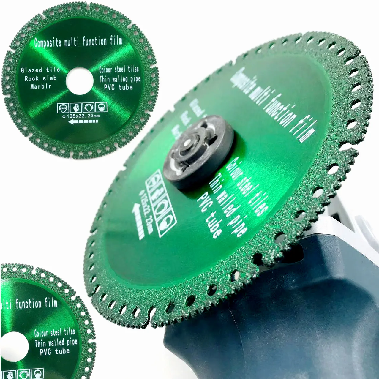 115/125mm Brazed Diamond Saw Blade, 22.23mm Arbor Cutting Disc for Metal, Cast Iron, Rebar, Aluminum & Stone