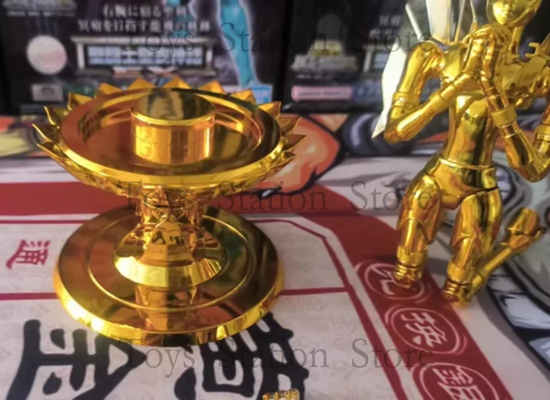 Peças genuínas do modelo saint seiya mito pano totem com base de lótus para ex virgem shaka figura de ação brinquedos peças de reposição substituídas