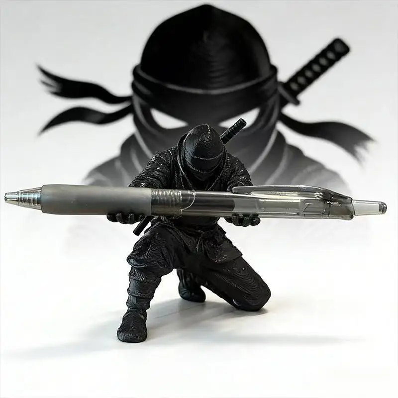 

3D Printed Cool Organizer Ninja Pen Holder Miniature Pen Stand Creative Gift Ornament Modern Desktop Decoration