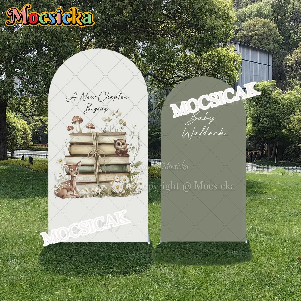 

Фон для фотосъемки Mocsicka «Новое Главное Событие» на тему дня рождения, двухсторонний, с изображением оленей и цветов, для фотосессий и детских мероприятий