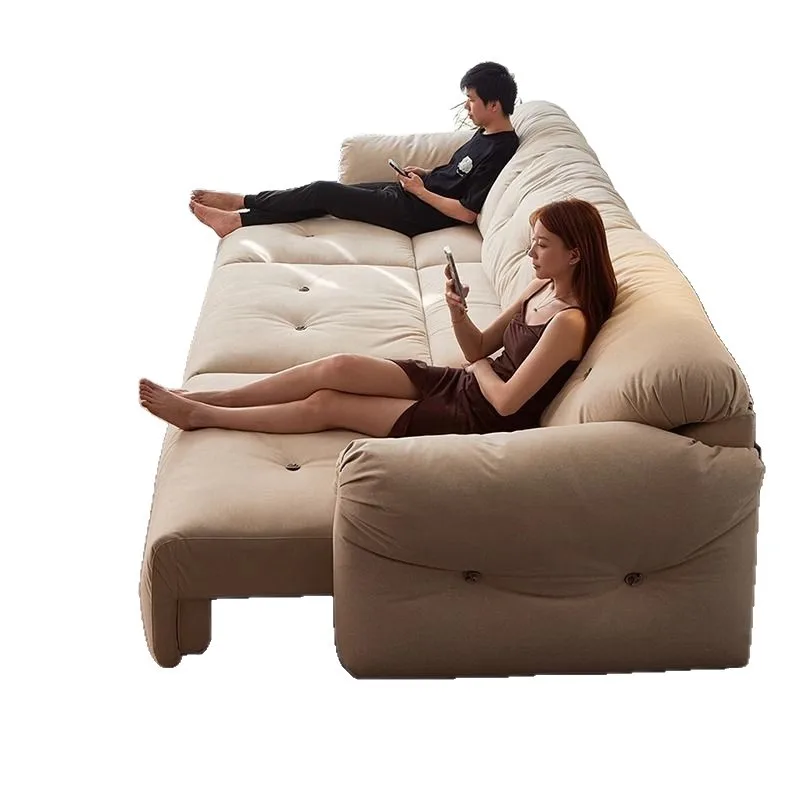 

Functional sofa straight row simple human kennel zero against the wall electric telescopic new fabric