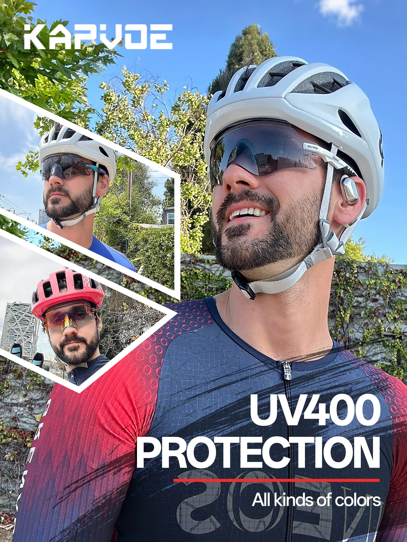 KAPVOE Radfahren Sonnenbrille Radfahren Gläser UV400 MTB Fahrrad Brillen Outdoor Sport Brille Frauen Männer Rennrad Racing Ausrüstung