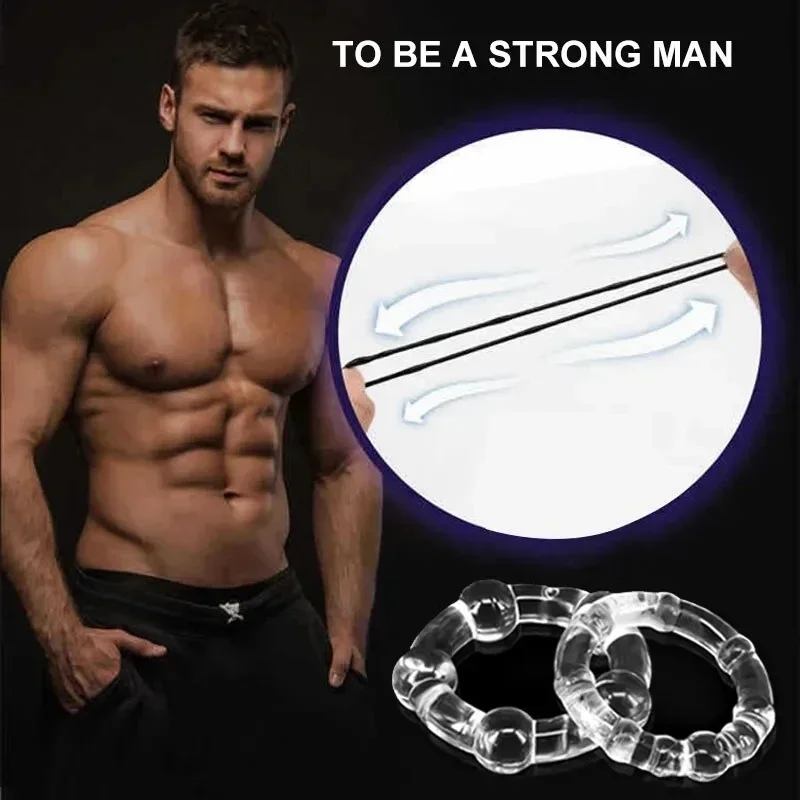 3 Pcs/Set Cock Ring Delay Ejaculation Penis Ring Sex Toys For Men Dick Enlargement Silicone Adult Supplies 18+ Stronger Erection