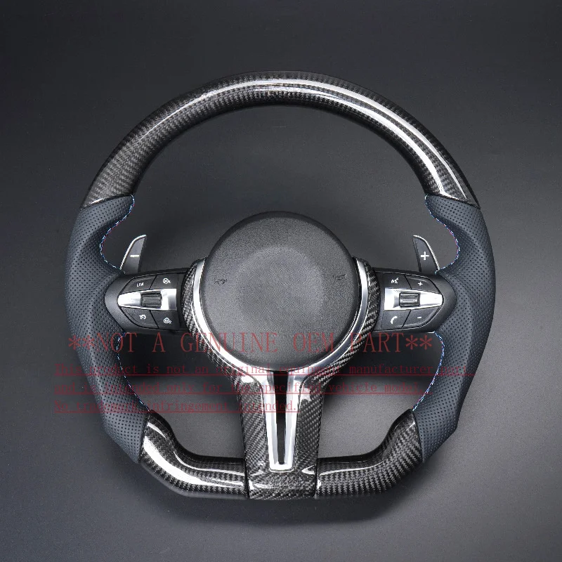 For Bmw Carbon Fiber Steering Wheel F30 F10 F11 F15 F16 F20 F25 F48 F01 E70 E71 E87 E90 Horn Cover Decorative Cover