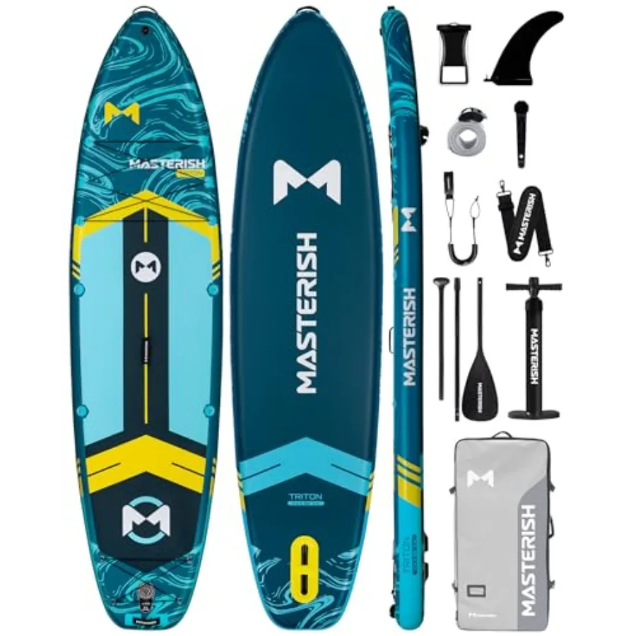 

Extra Wide Inflatable Paddle Board for family use PVC material blue 450 LB high weight capacity and ultra-stable 116 x 35 x 6 d
