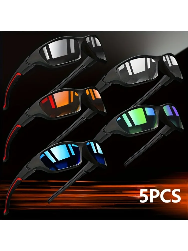 AliExpress 5PCS Polarized Sunglasses for Men Outdoor Fashion Sports Fishing Cycling Eye Protection Sun Glasses Luxury Design Uv400
