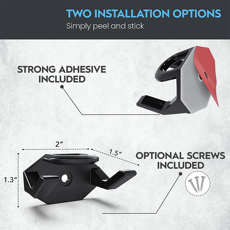 Hat Rack Adhesive Hooks, Cap Organizer for Wall