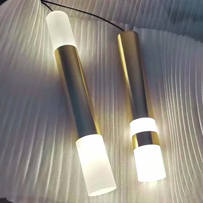 

Brass Modern Bedroom Decor LED Chandeliers Lighting Dining Room Kitchen Fixtures Bedside Pendant Lights Restaurant Hanging Lamp