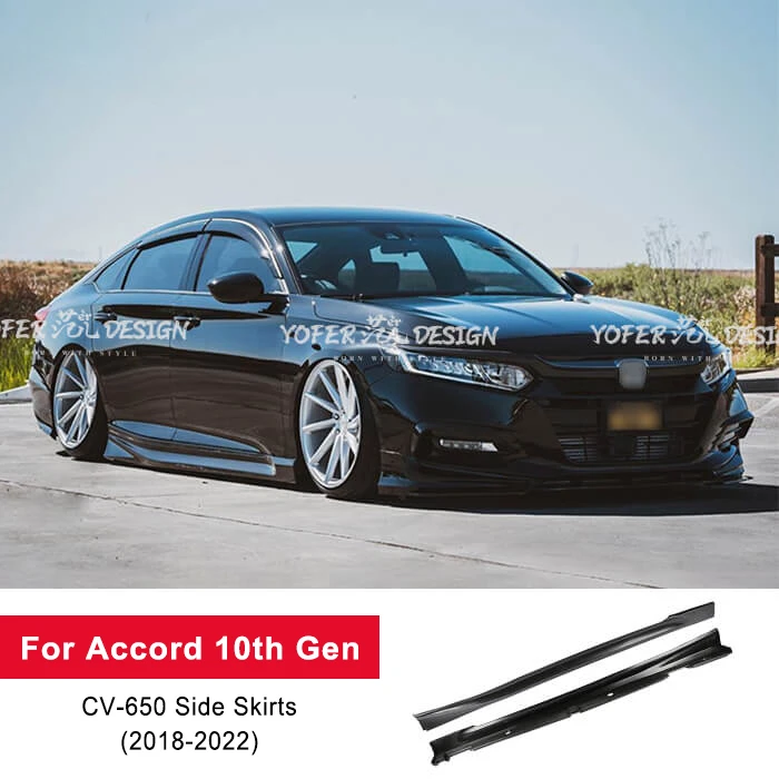 Yofer hot sale pp Side Skirts diffuser car accessories bodykit side aprons skirts for honda Accord2018 2019 2020 2021 2022