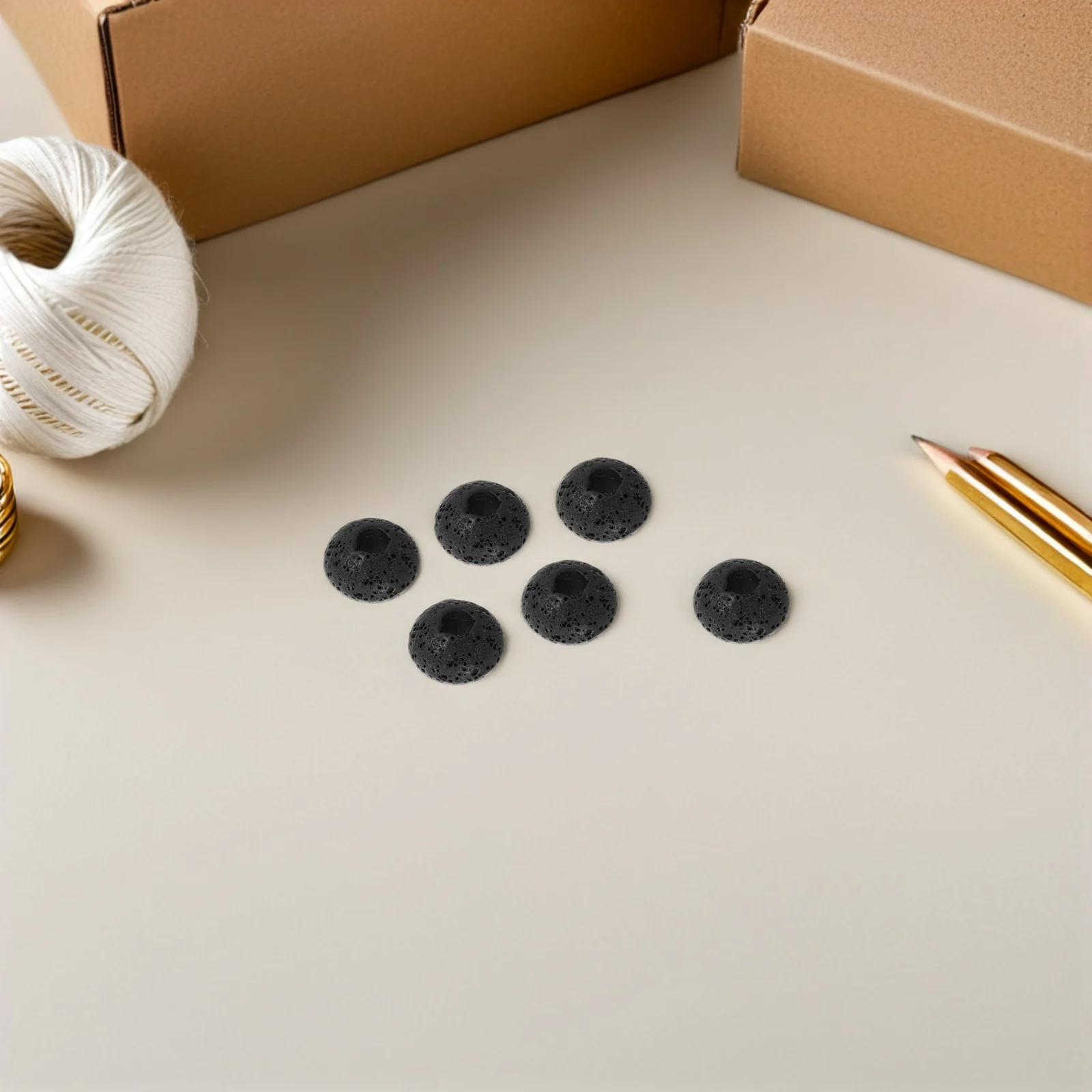 

20 шт., бусины-диффузор эфирного масла из вулканической породы, круглые бусины из натурального камня с большим отверстием для изготовления ювелирных изделий, браслеты «сделай сам»