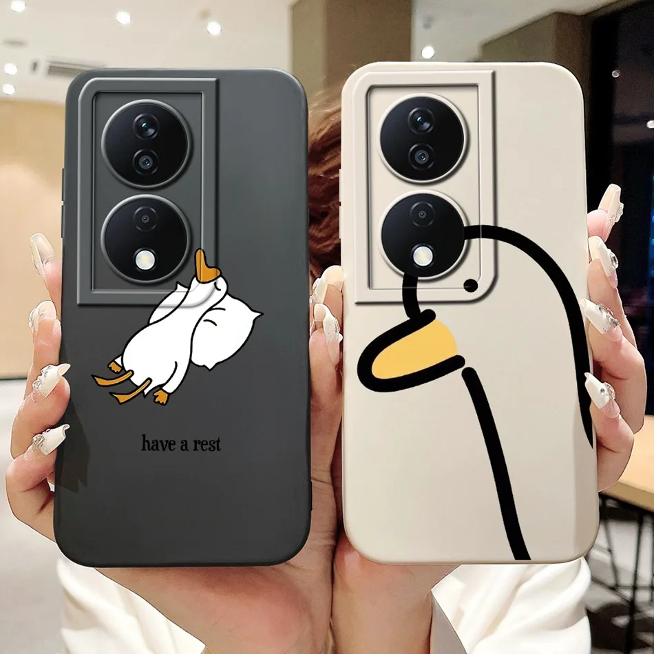 For Honor X7b Cute Panda Rabbit Cartoon Case HonorX7b X 7B 4G CLK-LX1 LX2 LX3 Camera Protective Soft Silicone Phone Cases