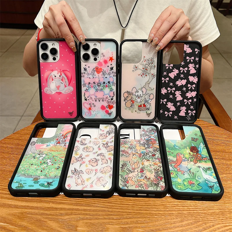 Чехол для телефона Wildflower Cute Taylor Giavasis Rabbit для iPhone 16, 15, 14, 13, 12, Pro Max Plus 17 Pro Cotton Candy Teddies wf Cover
