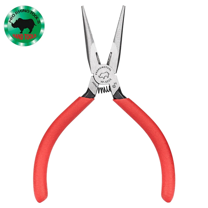 

Japanese RHINO YP-501R 125mm (5 Inch) Long Nose Pliers Super Hard Pointy Cutting Nippers For Processing Jewelry Repairing