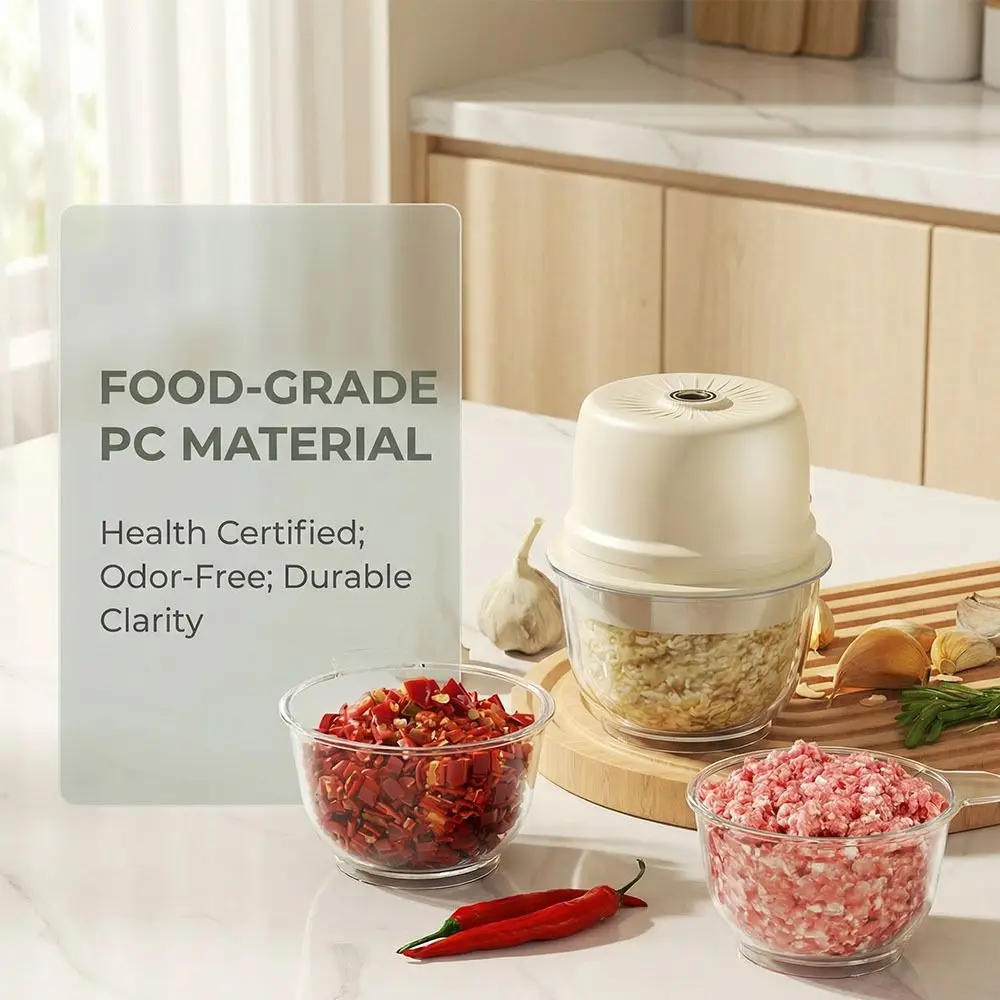 

Беспроводной электрический измельчитель для чеснока, портативный перезаряжаемый мини-комбайн, управление одной кнопкой, экономия усилий, мясорубка