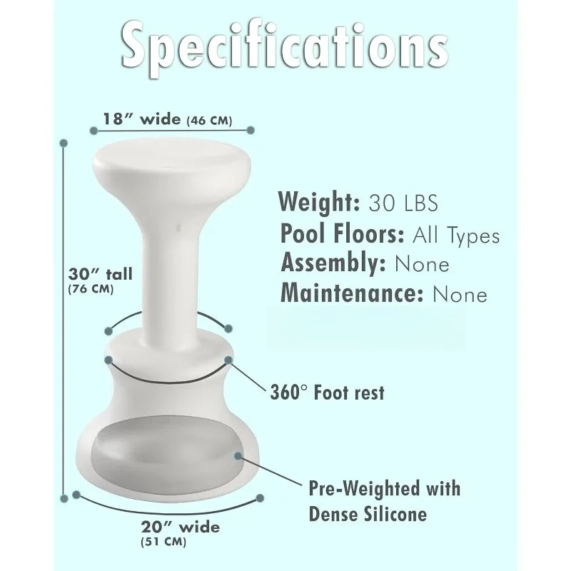 2025 hot sale Products Made in USA Submersible Swim Up Pool Stools for Underwater Use, Bar Stool for Inside Pool and Patio Deck