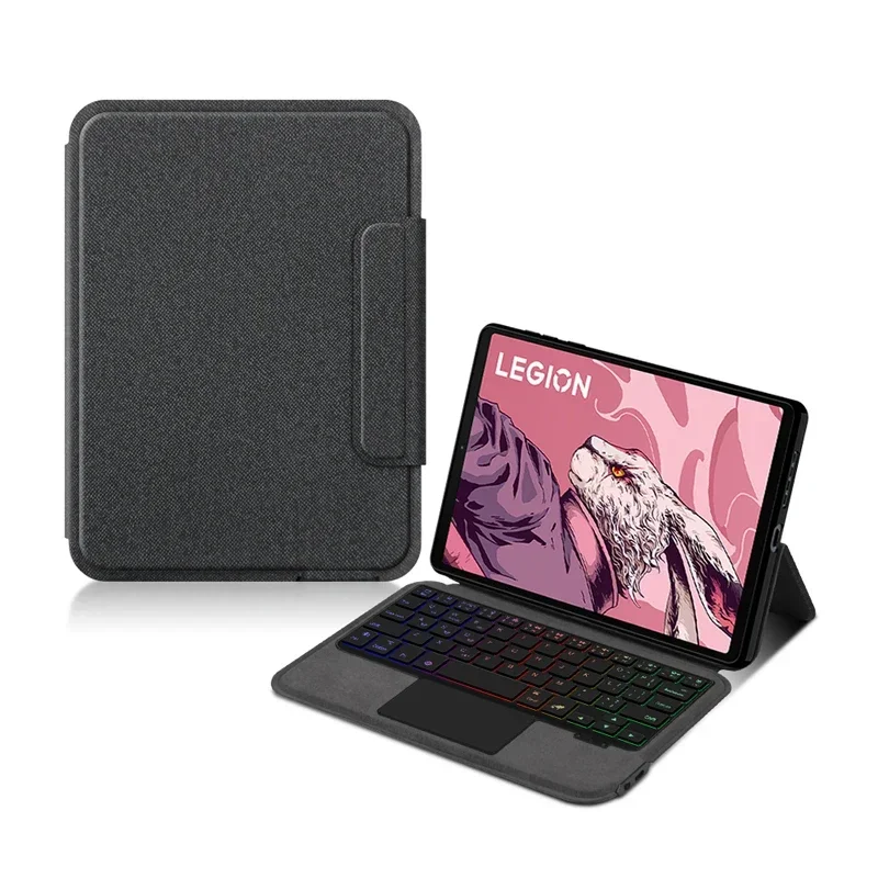 Funda con teclado retroiluminado con panel táctil para Lenovo LEGION Y700 2023 8,8 pulgadas TB-320F Tablet funda con teclado inalámbrico한coreano portugués