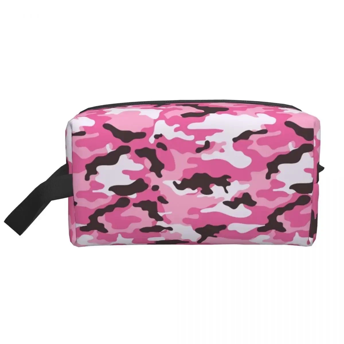 Fashion Pink Stripe Camo Travel Toiletry Bag Women Tactical Camouflage Makeup Cosmetic Organizer Beauty Storage Dopp Kit