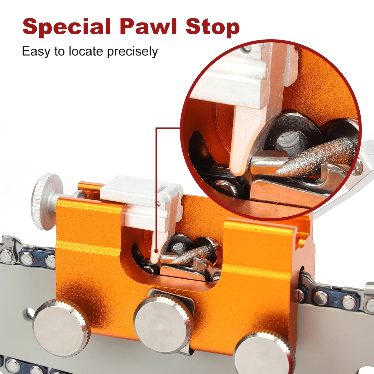 Portable Chain Saw Sharpener Manual Chainsaw Sharpening Jig Grinding Abrasive Tool Machinery Chain Saw Drill Sharpen Tools