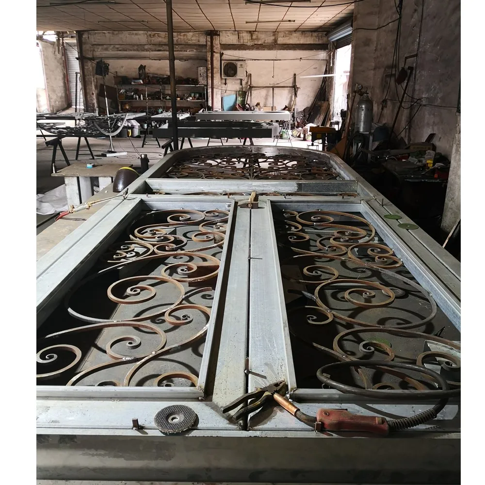 Wholesale Double Entry French Style Wrought Iron Door Gates China Manufacturer