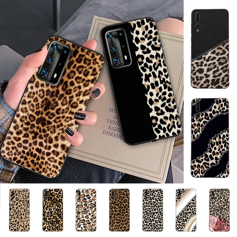 

Fashion Leopard Print Phone Case For Huawei P 8 9 10 20 30 40 50 Pro Lite Psmart Honor 10 lite 70 Mate 20lite