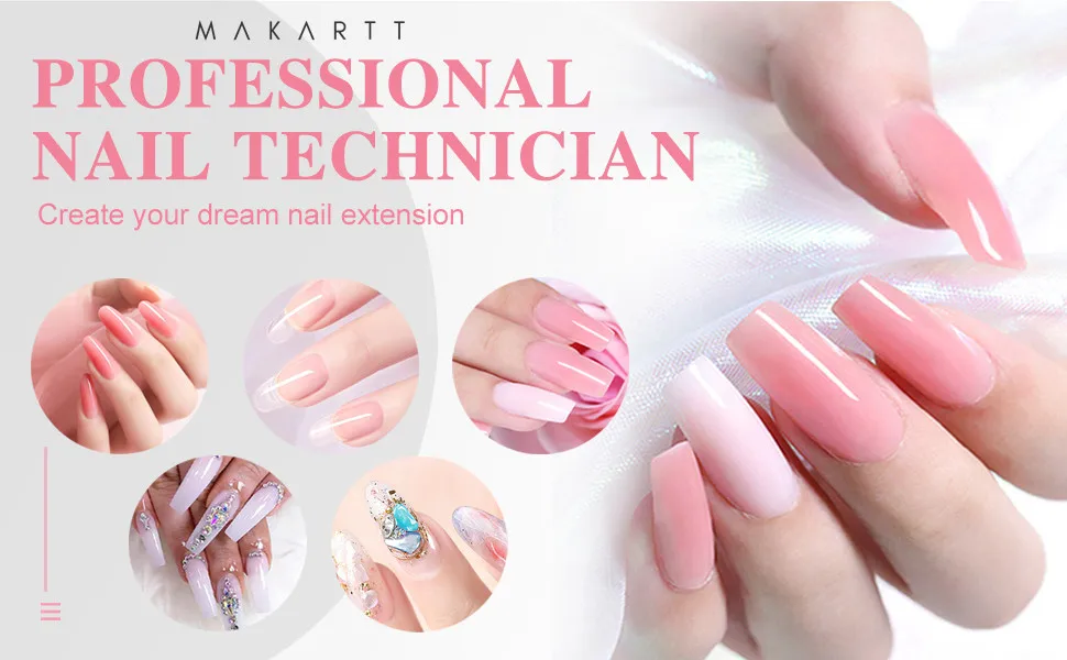 Makartt Hema-freies Poly-Nagelverlängerungsgel 50ml - Mehrfarbiger Aufbaugel für Nagelkunst, UV-LED-härtendes Hartgel, langanhaltend für DIY-Salon – Detail 3