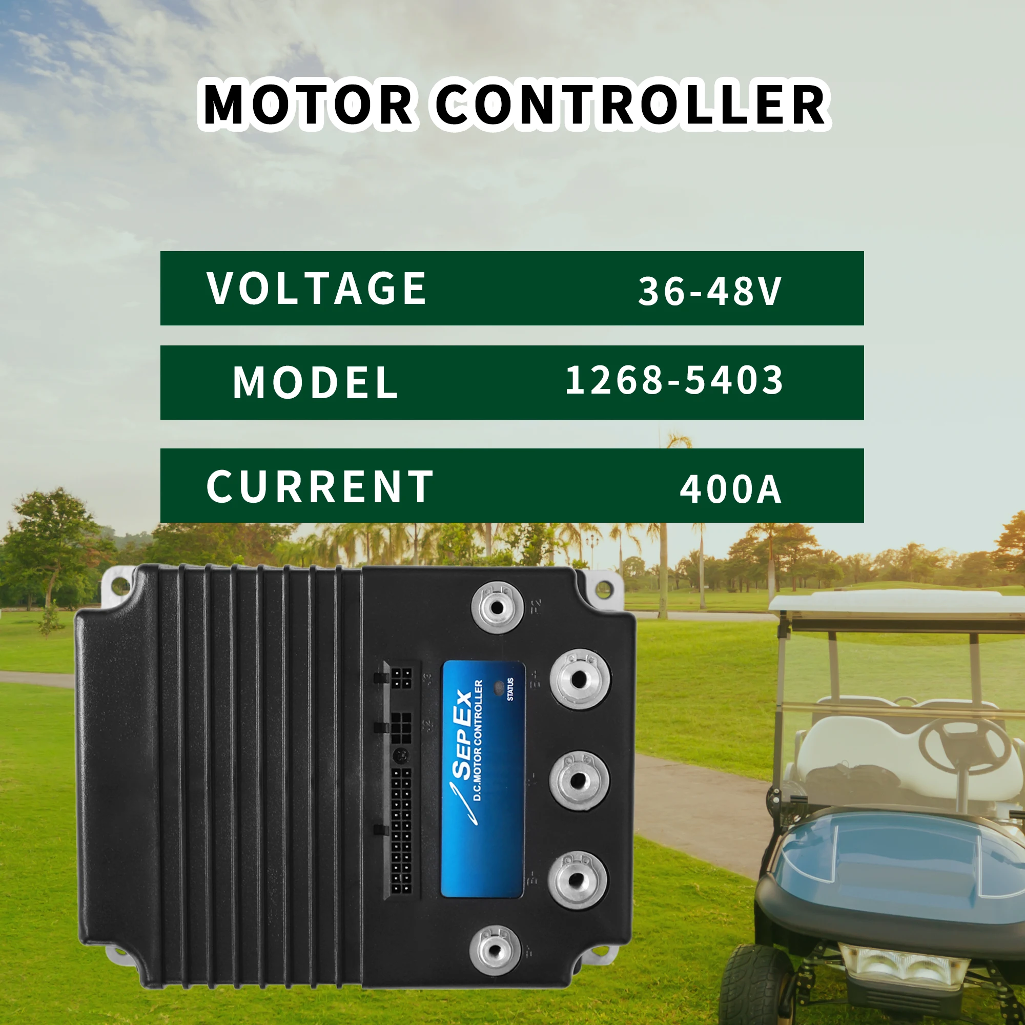 1268-5403 48V 400A 0-5KΩ DC Sepex Motor Controller for Curtis Club Car EZGO Yamaha Golf Cart 1999-2023