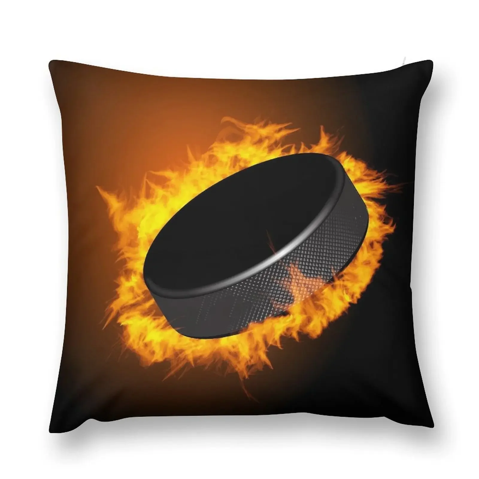 Burning Hockey Puck Throw Pillow Christmas Pillow Sitting Cushion pillow